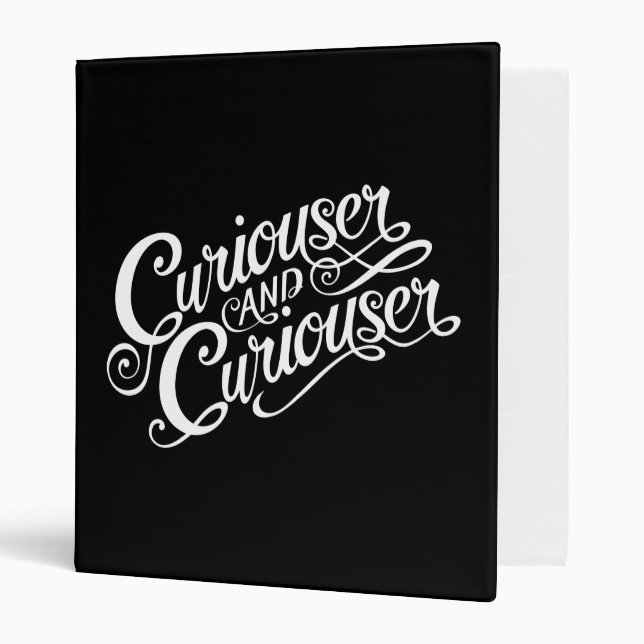 Classeur Typographie | Curiouser et Curiouser 4 (Devant/intérieur)