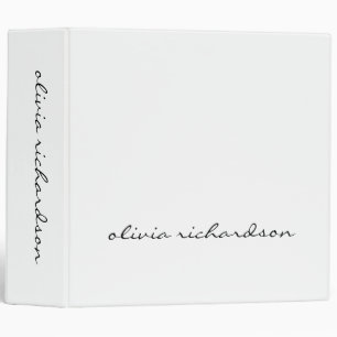 Classeur Typographie de script simple et moderne manuscrite