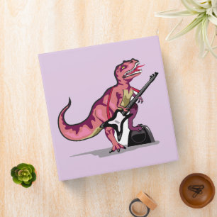 Classeur Tyrannosaurus Rex Jouant La Guitare.