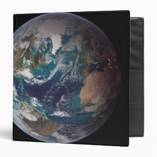 Classeur Un à pleine vue de la terre montrant les données