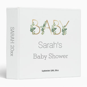 Classeur Un Baby shower Floral À L'Élégante Verdure