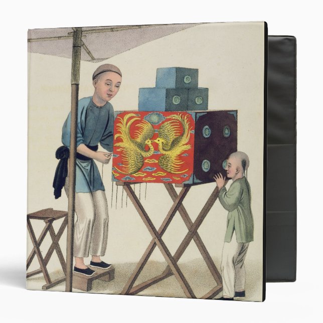 Classeur Un homme avec une Raree-Exposition, plaquent 10 (Devant/Intérieur)