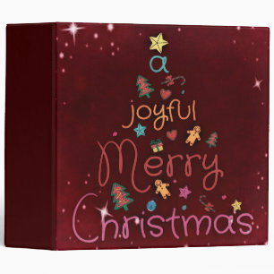Classeur Un joyeux Noël de Noël sur le rouge