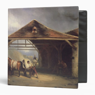 Classeur Un maréchal-ferrant chaussant un cheval