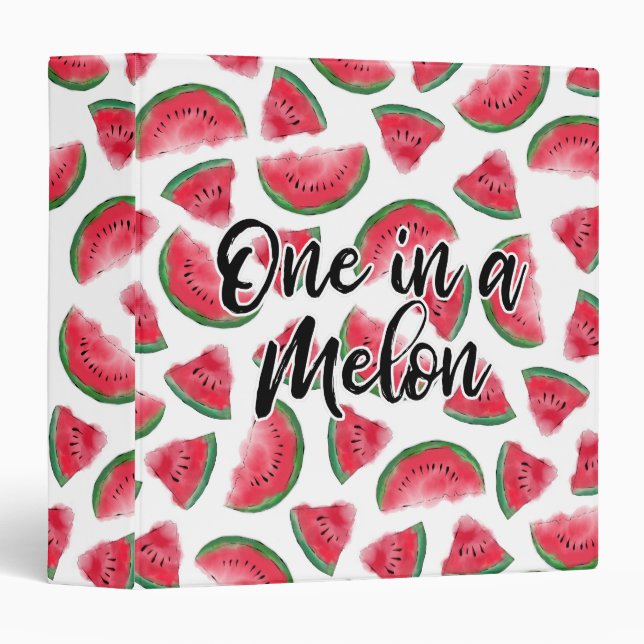 Classeur Un Motif d'aquarelle de melon (Devant/Côté)