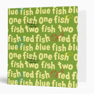 Classeur Un Poisson Deux Poissons Typographie Motif