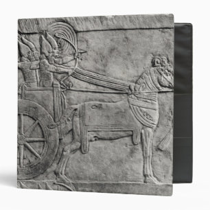Classeur Un soulagement dépeignant l'armée assyrienne dan