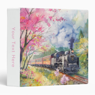 Classeur Un train au printemps