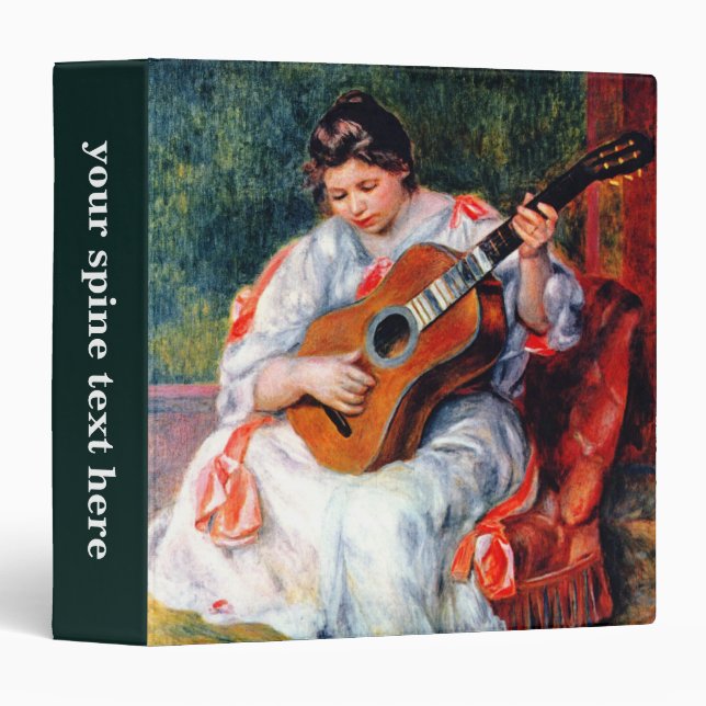 Classeur Une femme jouant à la guitare par Pierre Renoir (Devant/Côté)