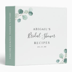 Classeur Une Fête des mariées Eucalyptus simple et élégante