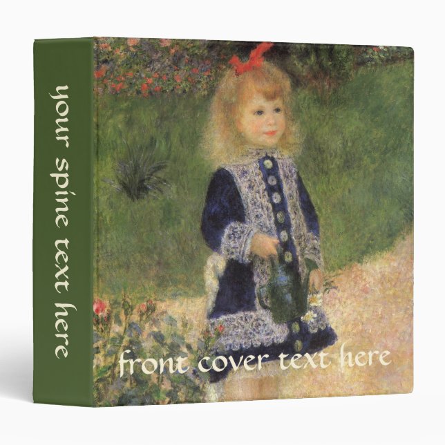 Classeur Une fille à la canne d'arrosage par Pierre Renoir (Devant/Côté)