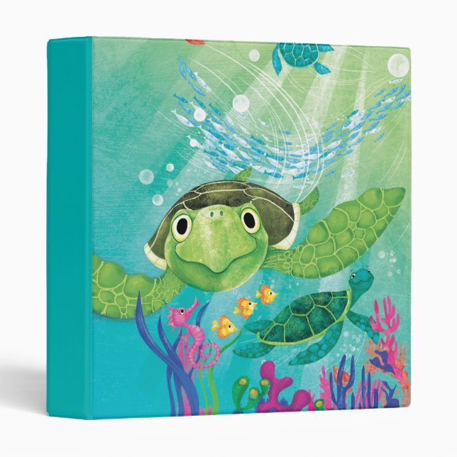 Classeur Une Secourt de tortue de mer (Devant/Côté)