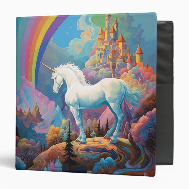Classeur Unicorn Imaginaire Art (Devant/Intérieur)
