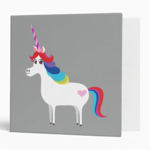 Classeur Unicorne arc-en-ciel