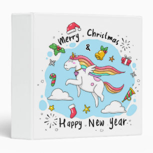Classeur Unicorne de Noël