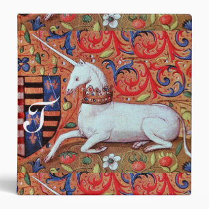 CLASSEUR UNICORNE, ÉPAULES FLORALES, MONOGRAMME DE PARCHEME