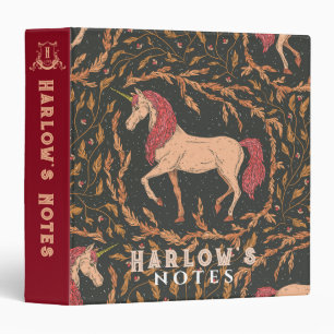 Classeur Unicorne Mythique Créature Crimson 3 Cercle Classe