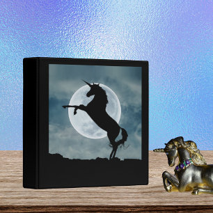 Classeur Unicorne Silhouette Pleine lune Ciel nocturne