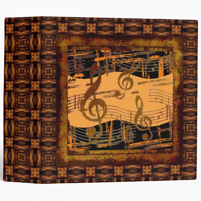 Classeur unique grunge musical Artsy (Devant/Côté)