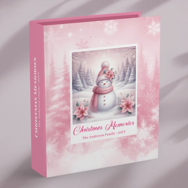 Classeur Unique Pink Snowman Kids Gift Cozy Forest Memory  (Unique Pink Snowman Kids Gift Cozy Forest Memory Album Binder

)