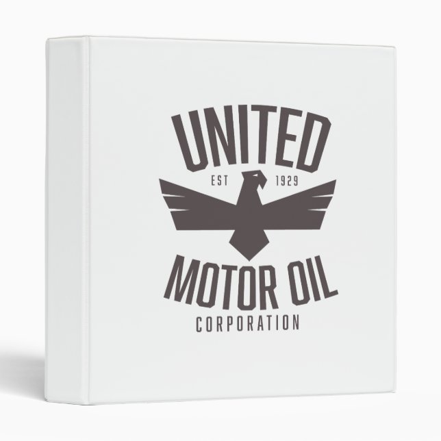 Classeur United Motor Oil Corporation, (Devant/Côté)
