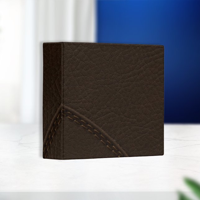 Classeur Upholstère en cuir Brown Faux (Créateur téléchargé)