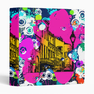 Classeur urbain graffiti peinture splatter design coloré