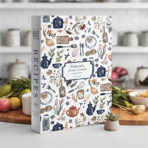 Classeur Ustensiles de cuisine à l'aquarelle   Recette de d