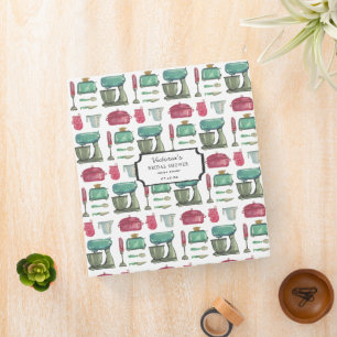 Classeur Ustensiles de cuisine aquarelle Recette Fête des