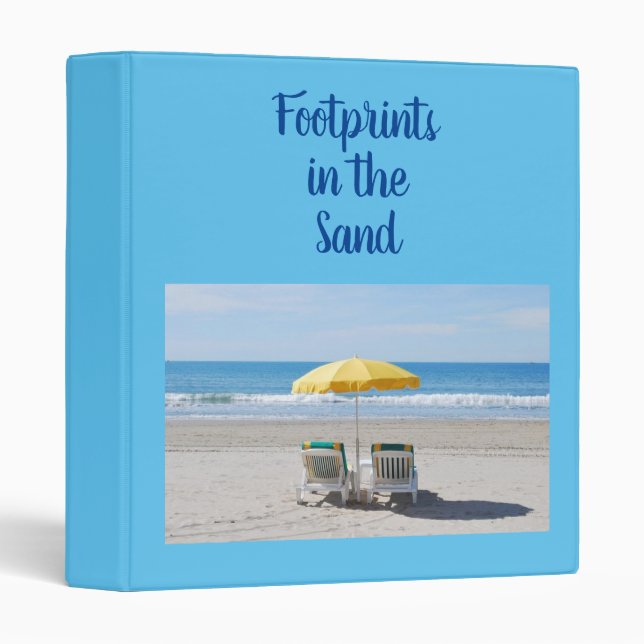 CLASSEUR ***VACANCES DE PLAGE** POUR SOUVENIRS FAMILIAUX (Devant/Côté)