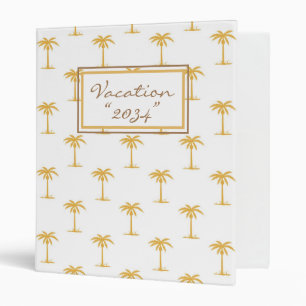 Classeur Vacances Palmiers tropicaux Nom du script