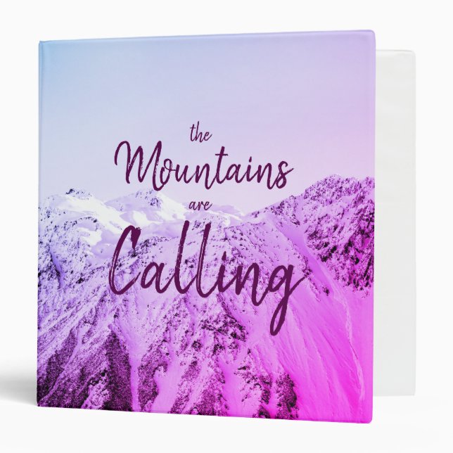 Classeur Vacances Ski Nom Moderne Monogramme Tout Objet (Devant/Intérieur)