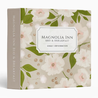Classeur Vacation Rental Guest Information Beige Floral