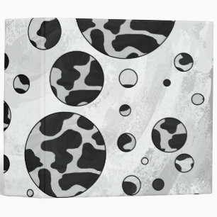 Classeur Vache à pois Imprimé noir et blanc