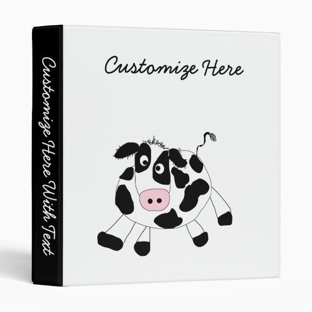 Classeur Vache de ferme (Devant/Côté)