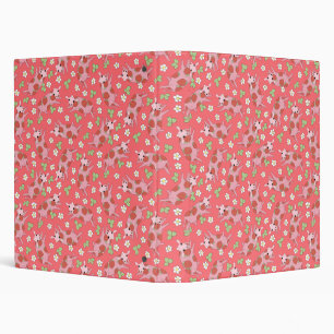 Classeur Vache de lait de fraise amusant art motif doux