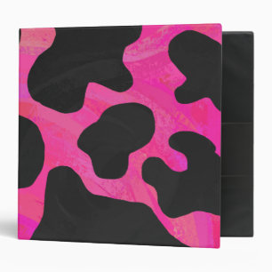 Classeur Vache rose chaud et noir