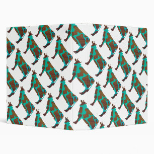 Classeur Vache Silhouette Brown et Turquoise