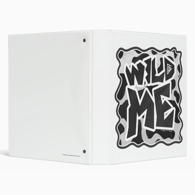 Classeur Vache Wild Me Noir et Blanc (Arrière-plan)