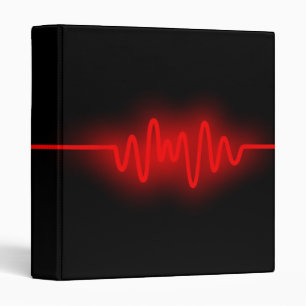 Classeur Vague sonore - rouge et noir