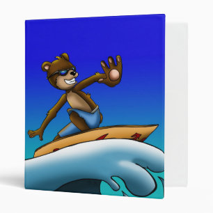 Classeur Vagues de surfeur d'ours cool