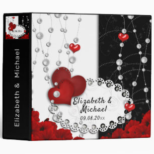 Classeur Valentines Jour coeur et perles perle rouge perle 