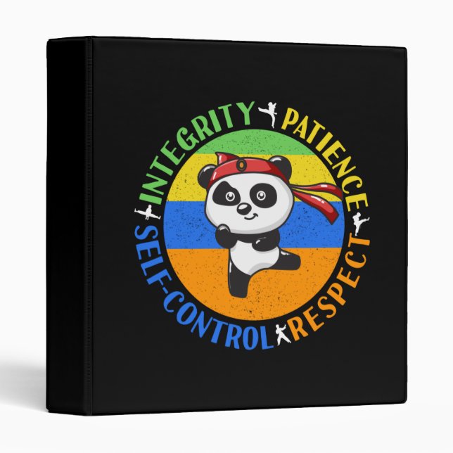 Classeur Valeurs des arts martiaux - Garçons Karate Mindset (Devant/Côté)