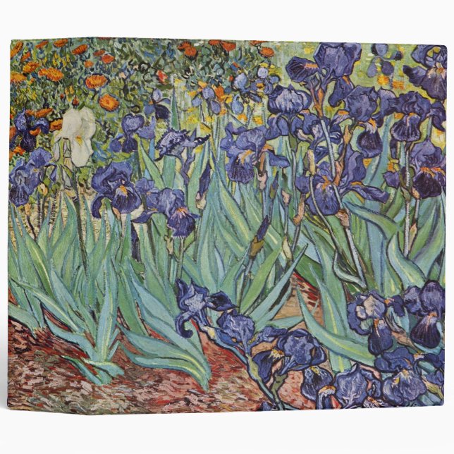 Classeur Van Gogh Irises Peinture impressionniste (Devant/Côté)