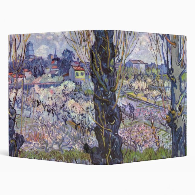 Classeur Van Gogh Vue Arles Jardin Fleuri (Arrière-plan)