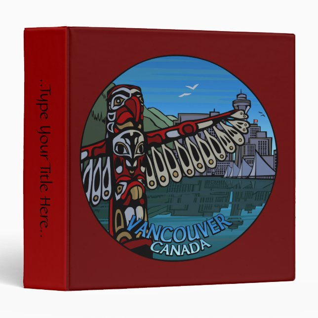 Classeur Vancouver Binder Personalized Vancouver Art Binder (Devant/Côté)