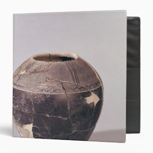 Classeur Vase à engobe décoré des lignes onduleuses