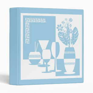 Classeur Vase de peinture avec fleurs et verres à vin sky b