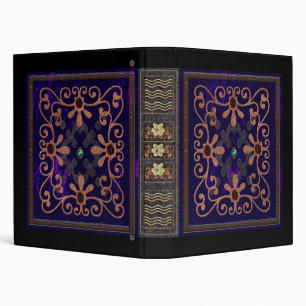 Classeur velours de bleu d'ère de tudor