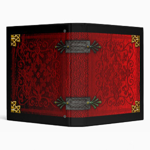 Classeur velours rouge embouti par chaleur